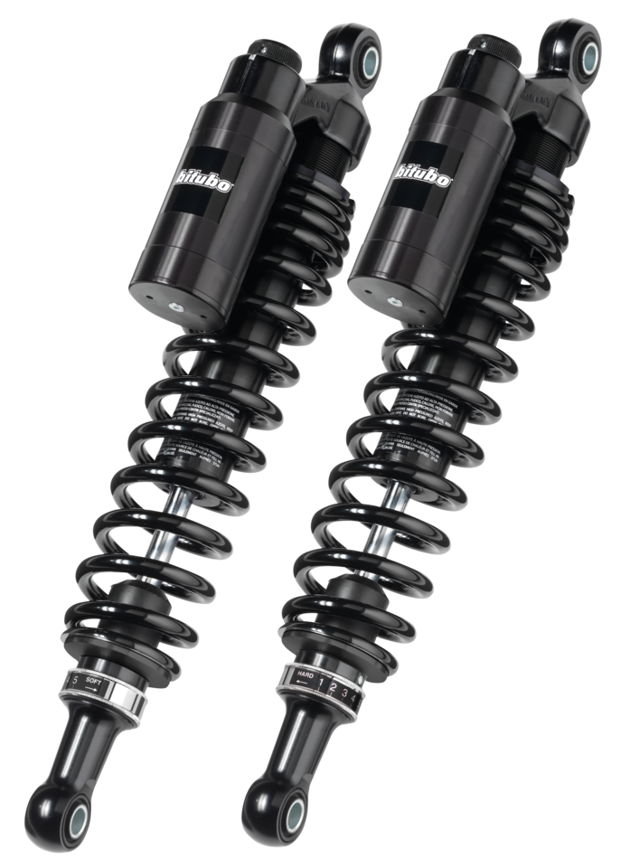 All Black Piggy Back Shocks 11.8 Inch