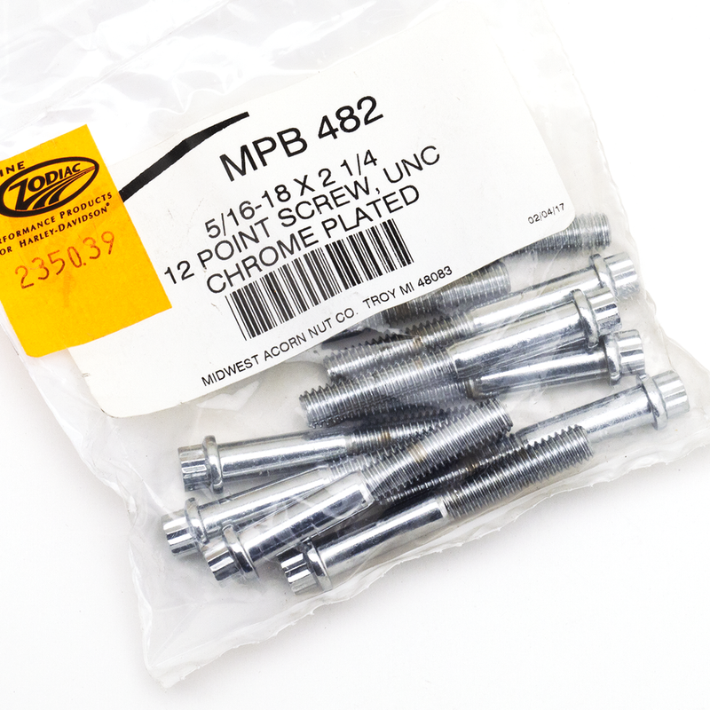 12-Point Bolts 5/16-18 X 2 1/4 Inch - Pack Of 10