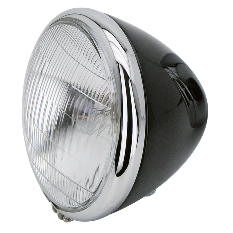 Springer Headlight Compl. Black 6 Vo