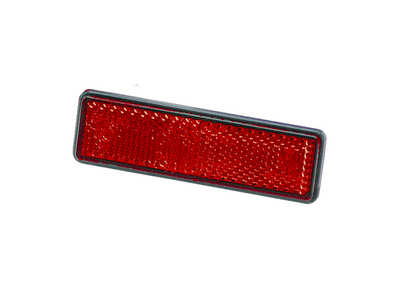 Small Rectangular Red Reflector E-Approved