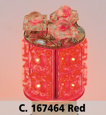 Single 360 Degree Bulbs With 13 Leds Red