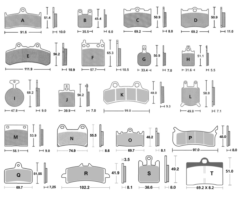 Brakepads For ZPN 148166/148168