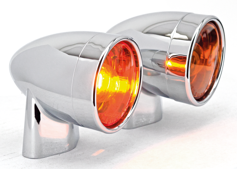 Revox Chrome Amber Bullet Front + Rear Turn Signal