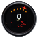 3-3/8 Inch Speedometer / Tachometer MLX 12-Up Black Bezel