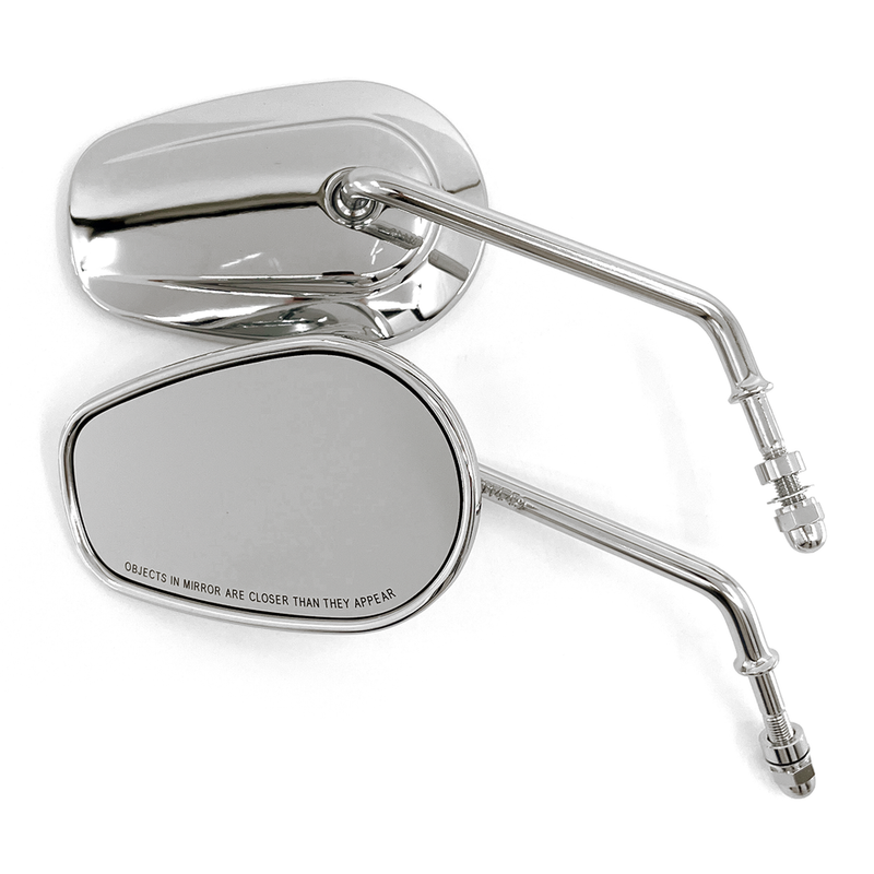 Tapered Mirrors 5 Inch Stem Chrome