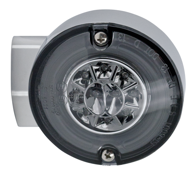 Halo Chrome Turnsign Dual F Led Smoked