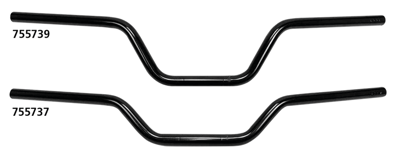 1 Inch Handlebars Street Track 6 Inch Black Dimple