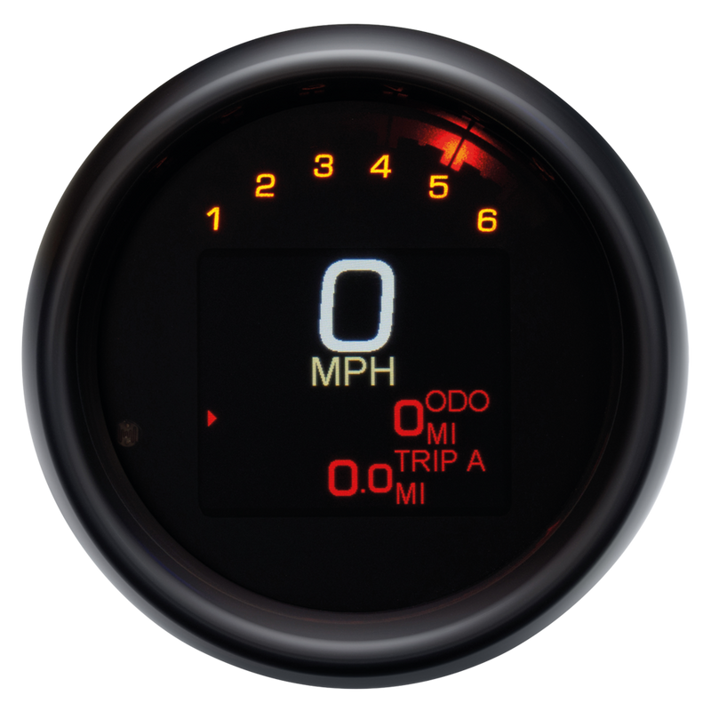3-3/8 Inch Speedometer / Tachometer MLX 04-11 Black Bezel