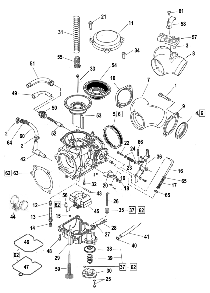 Keihin Cv Carburetor Parts Cv Carb Float 40Mm Hd92-06