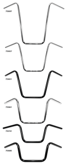 1 Inch Ape Hanger 15 Inch Black Non-Dimpled