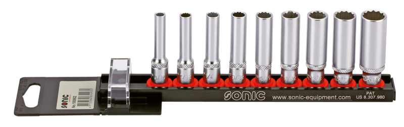 1/4 Inch Socketset Long Inch Sizes 9Pc On Ra