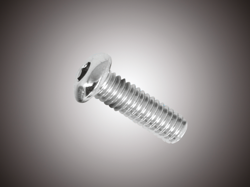 10Pck 1/4-20X3/8 Chrome Sckt Button Head