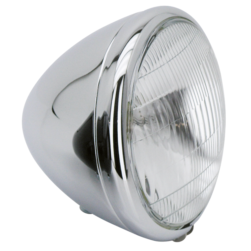 Springer Headlight 12V Complete Chrome