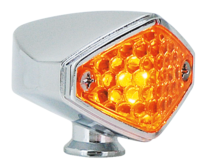 Diamond Marker Light Chrome Amber