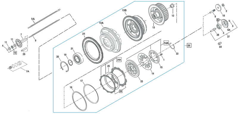 Clutch Drum W/Ring Gear &Bearing Ass