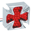 Led Billet Chrome Maltese Cross Taillight