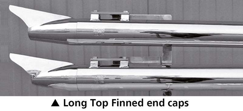 End Caps Royal 80 Long Finned Chrome