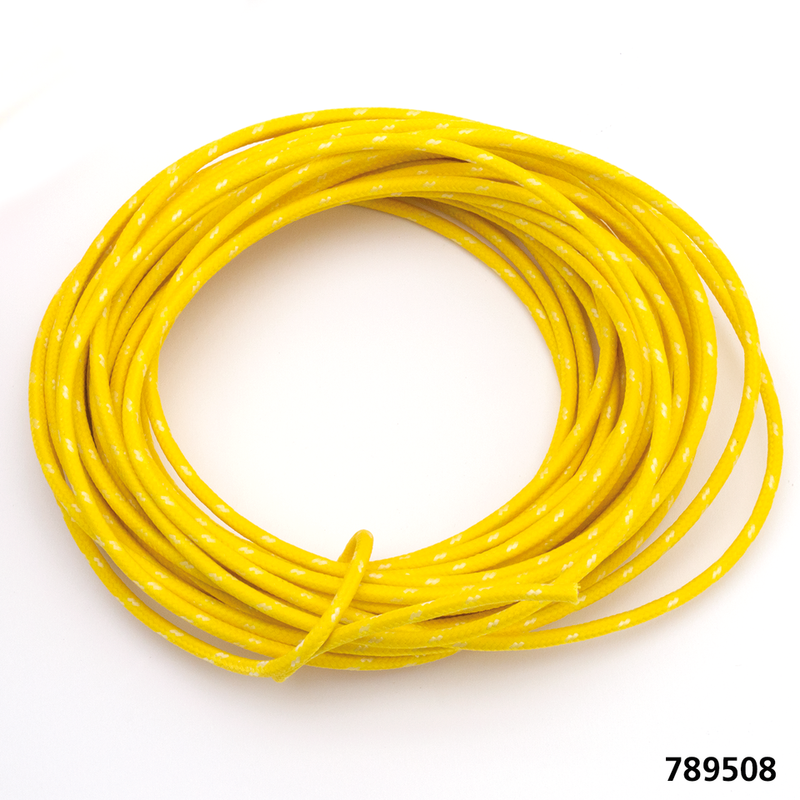 Old School Electrical Wire & Loom Cloth Covered Wire Yellow/White 25Ft