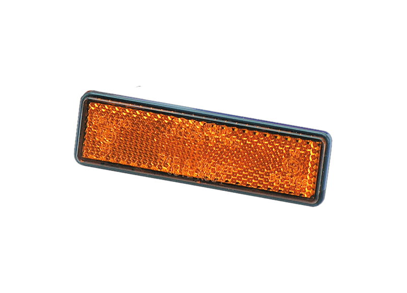 Small Rectangular Amber Reflector E-Approved