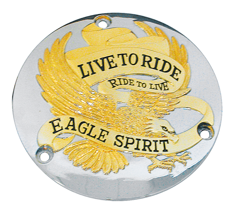 Derby Cover Eagle Spirit Gold/Chrome BT70