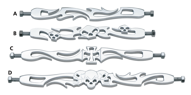 Shift Rod Skull 3 Face Style Billet Alumunium Chrome 8 Inch