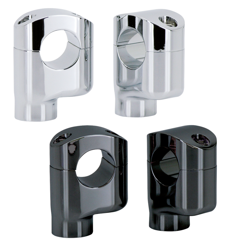 Chrome Offset Risers 2.25 Inch High 1 Inch Hand