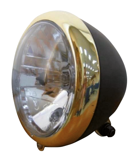 Classic 5.75 Inch Bullet Headlight Black & Bronze