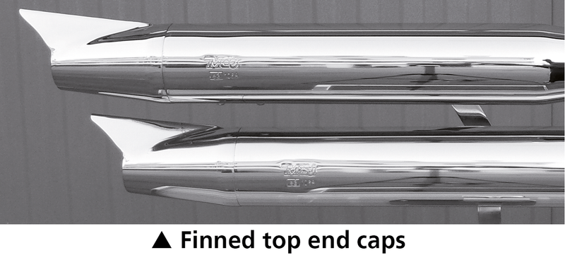 End Caps Royal 80 Finned Chrome