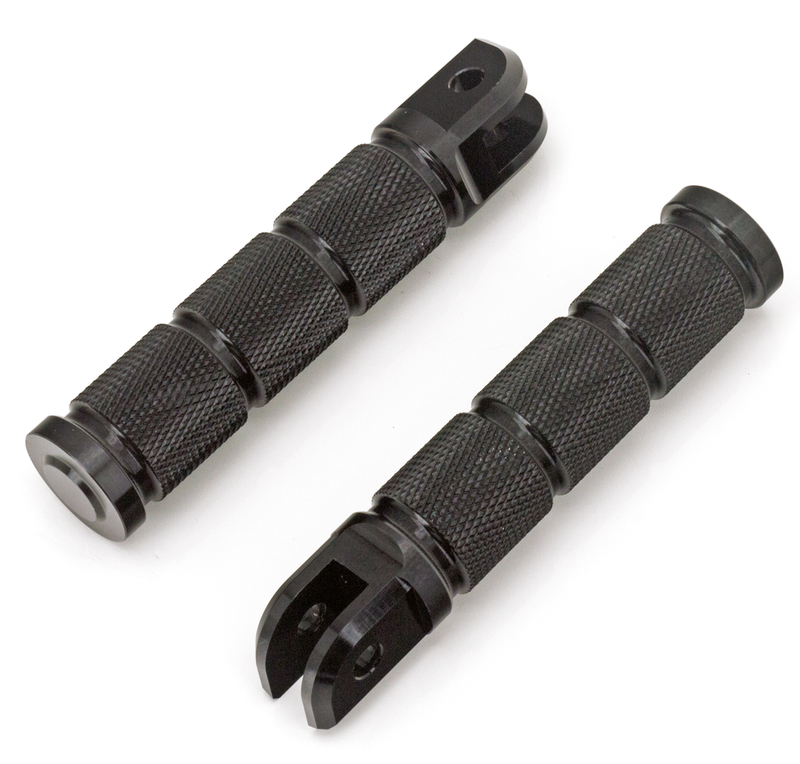 Black Knurled Rider Footpegs St18-Up