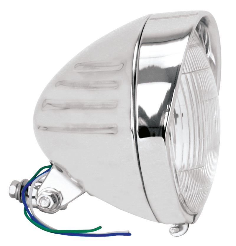 Grooved 6 1/2 Inch Headlight H4 12V 60/5