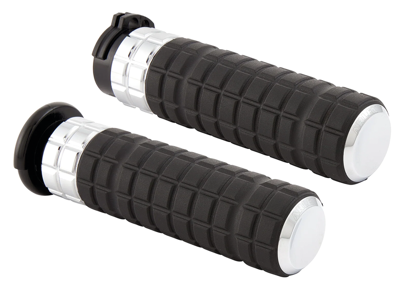 Speedliner Grips Black/Chrome Speedliner Grips Cbl