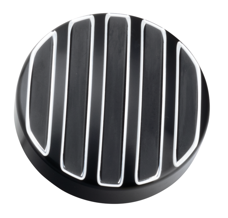 Black Cut Ribbed Screw-In Cap 82-E18