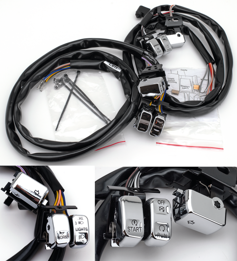 Chrome Handlebar Switch Kit 07-Up