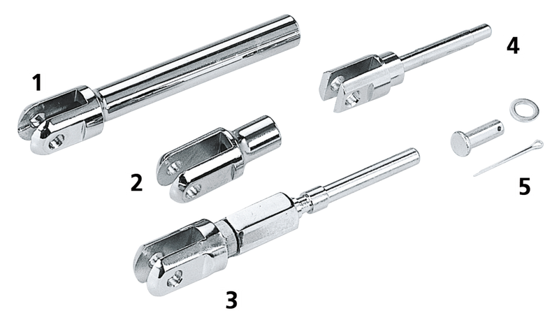 Clevis Rear Brake Rod Chrome