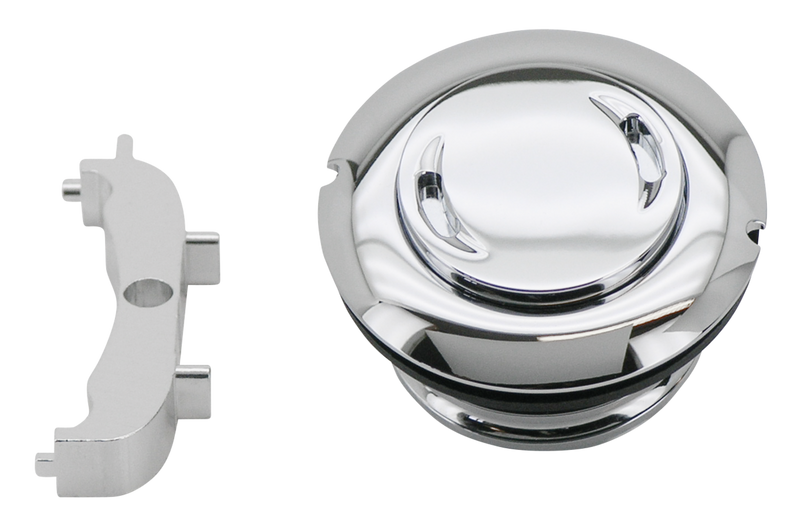 Chrome Flush Mount 1.5 Inch Gascapset W/Paints