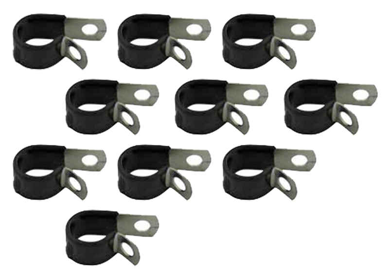 Cable Hose Wire And Brake Line Clamps 10Pck Vinyl Coated Cable Clamps 3/8 Inch