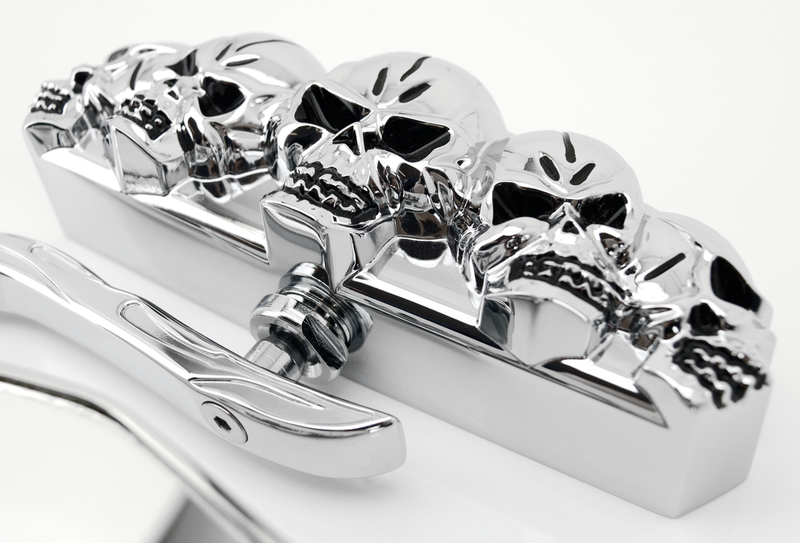 Skull Vision Mirror Set Chrome