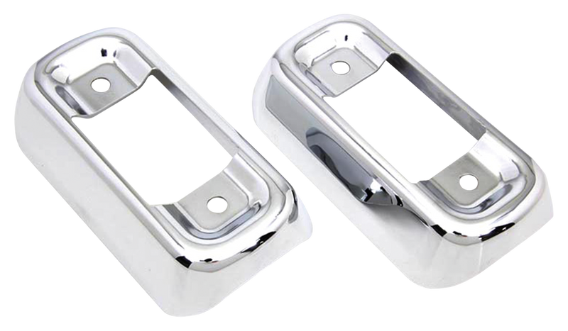 Chrome Muffler Bracket Covers For Touring 4 Inch Muffler Chrome Bracket Covers Flt/H86-16