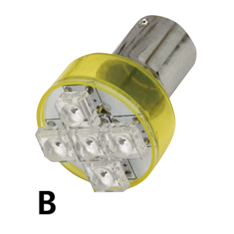 Single Compact Led Bulb Red Ba15S