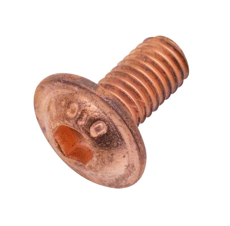 Copper Flanged Sckt Button Hd Scrw M6X12