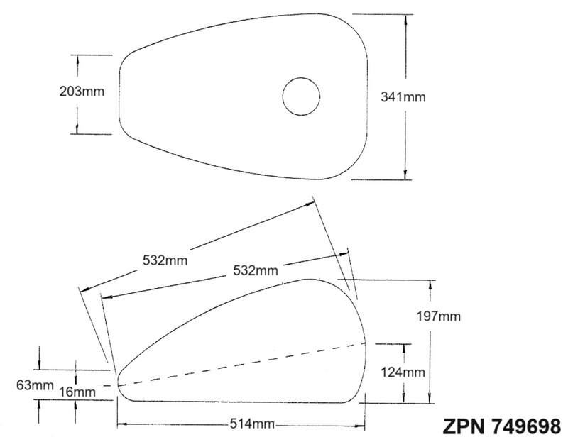 Roadster Gas Tank For Efi Xl Sportster Roadster 3.5 Gallon Gas Tank XLc07-09