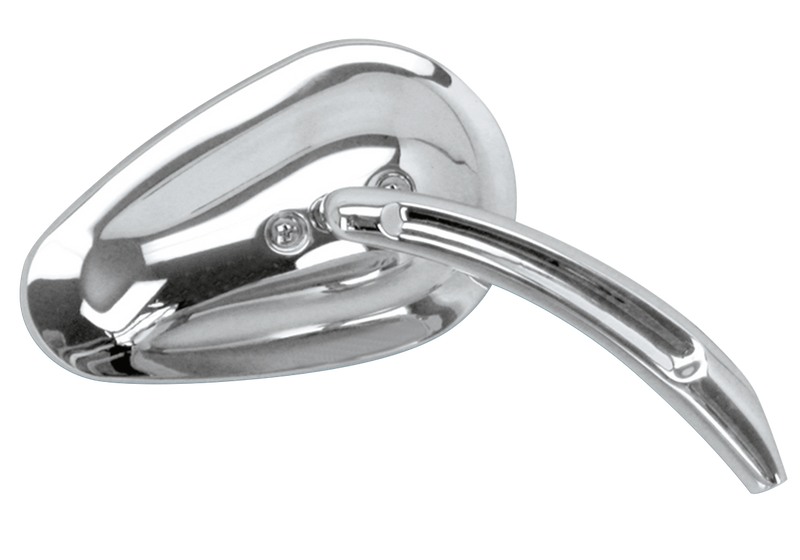 Sweeping Teardrop Mirror Right Chrome