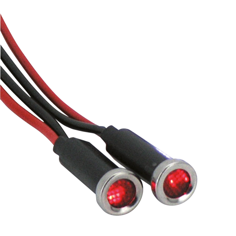 Led Indicator Light Red Lens Stainle
