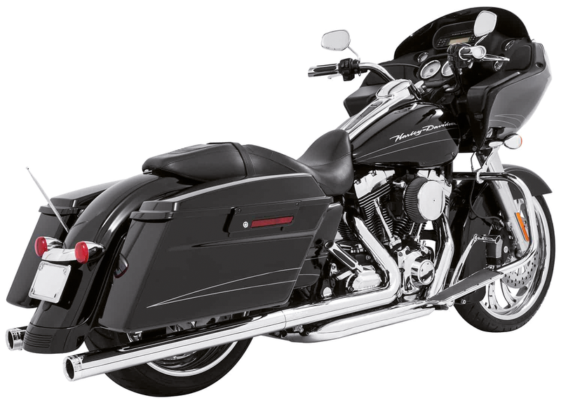 36 Inch Straight 2.5 Inch Slip-Ons Chrome/All Black FLH/T95-16