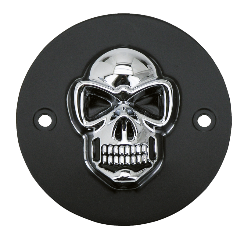 Skull Ignition Cover BT73-99 XL0 Black/Chrome