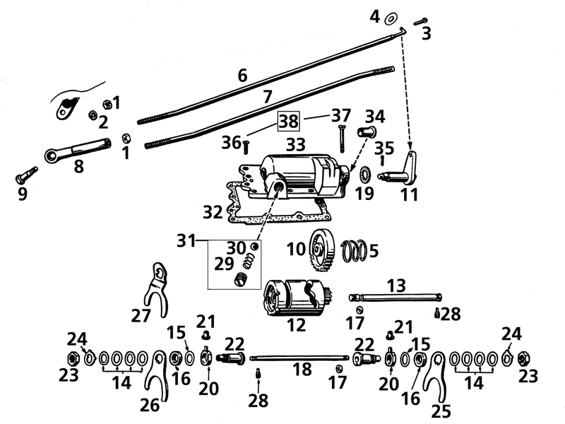 Big Twin Hand Shifter Parts Hand Shifter Jocket Top Bt37-54