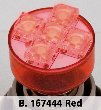 Single Compact Led Bulb Red Ba15S