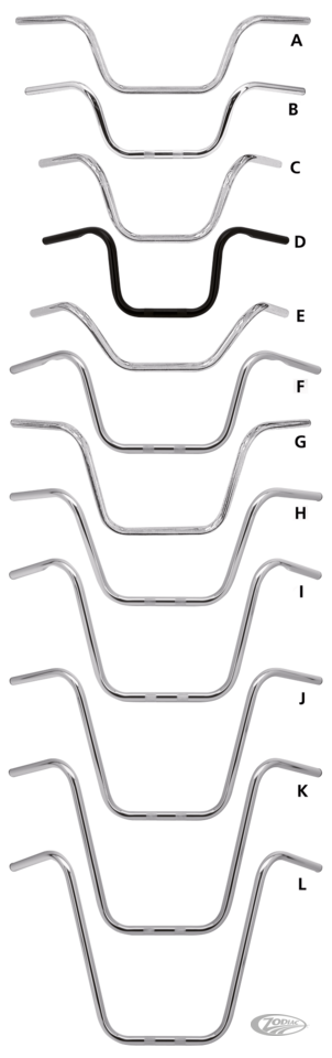 Handlebar Custom Low 8-1/2 Inch W/O Dimp