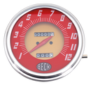 V-Twin Speedometers For Flathead Servi-Car & Big Twin Replica Red-Gold Speedo 2:1 Fl55  InchBeck Inch