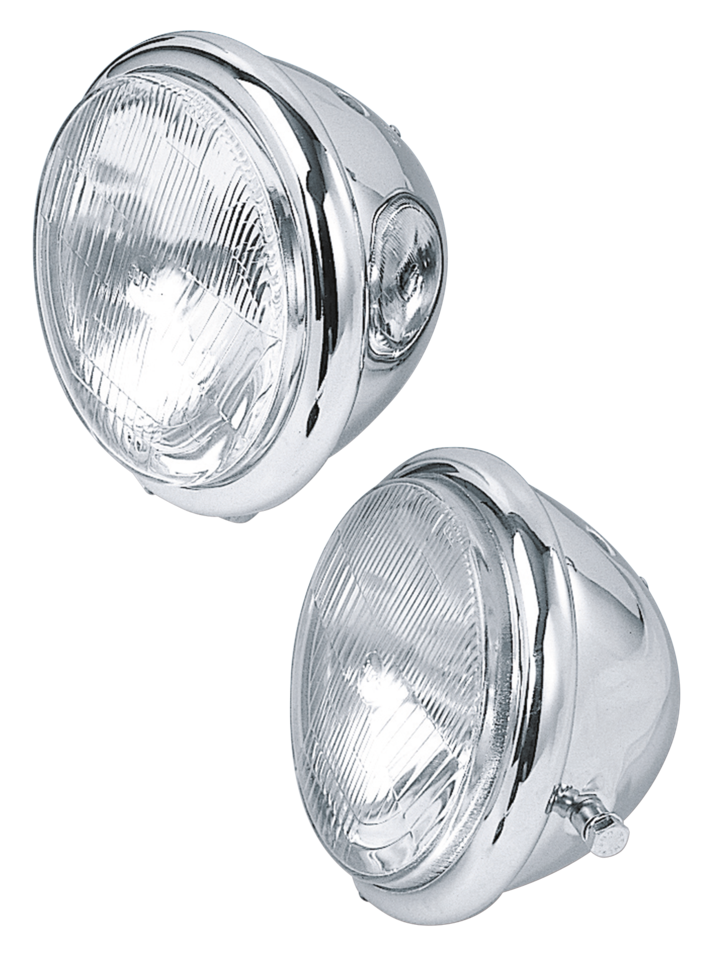 Bottom Mount Headlight 5 1/2 Inch E-Approved W/ Indicator Light